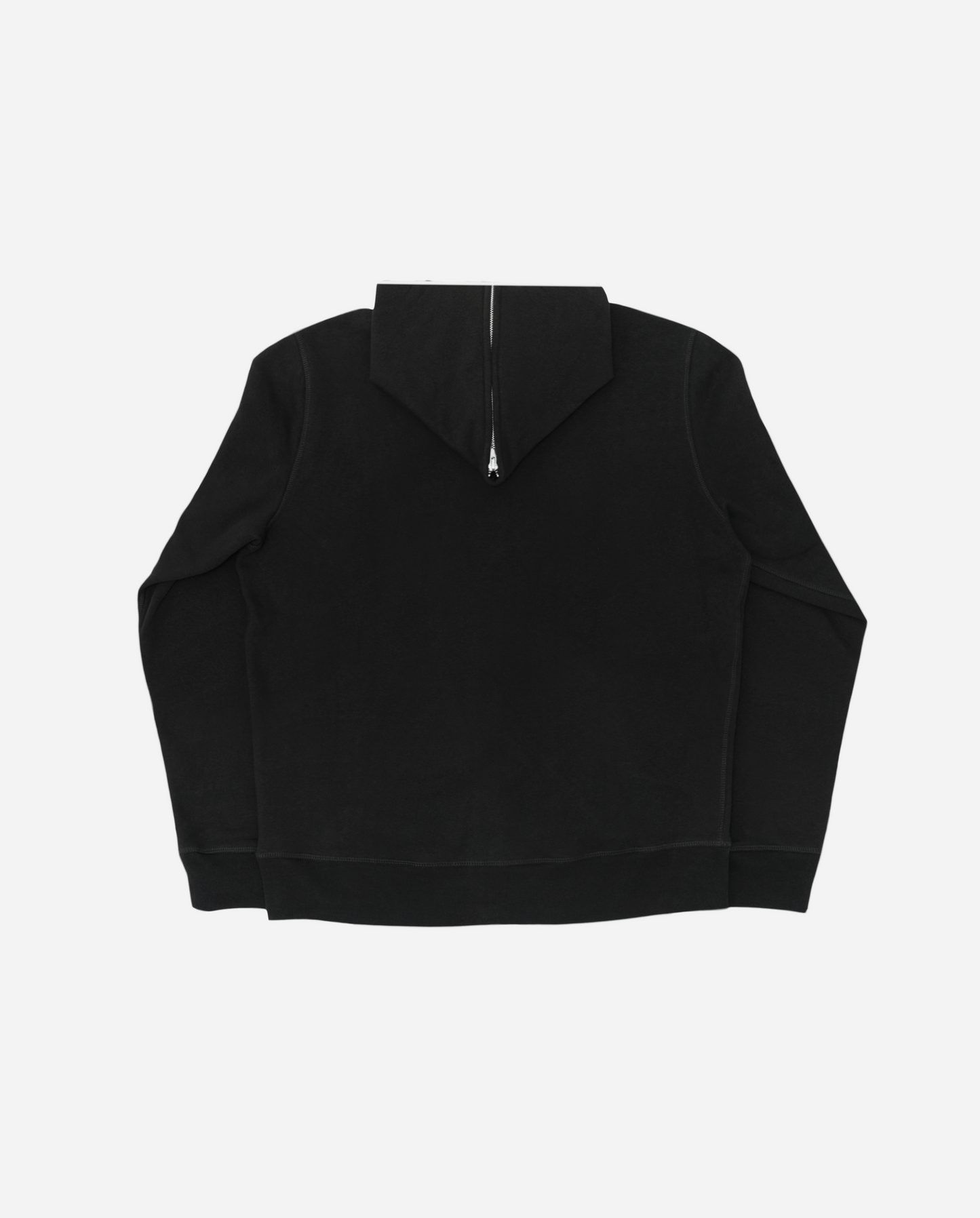 FULL ZIP EMBROIDERED LOGO HOODIE (BLACK)